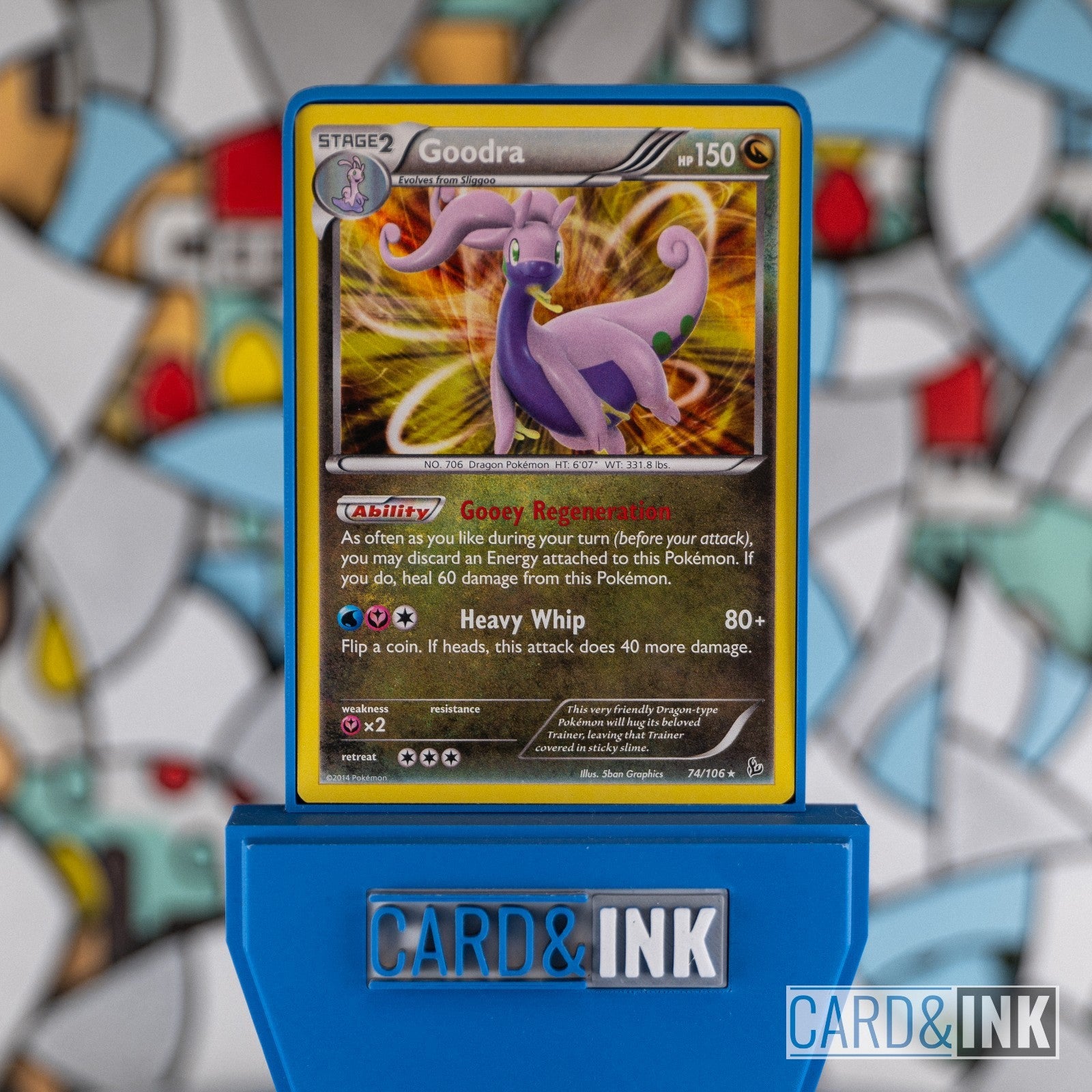 Goodra Holo 74/106 Flashfire Pokemon Card NM
