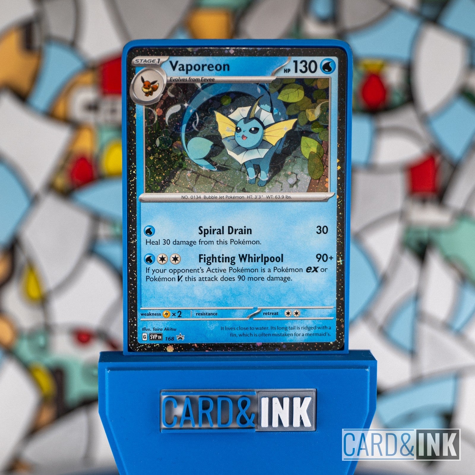 vaporeon holographic card SVP168 Black Star Promo Cosmos Holo style setup or your Variant:Box of 25 holders PSA 10 GEM MINT temporalforces