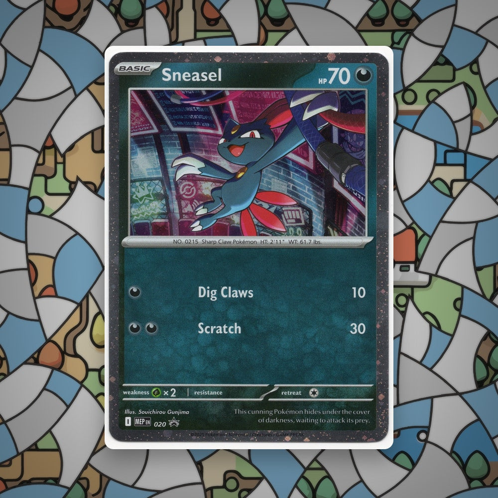 Pokemon Sneasel 020 MEP Black Star Promo Cosmos Holo NM