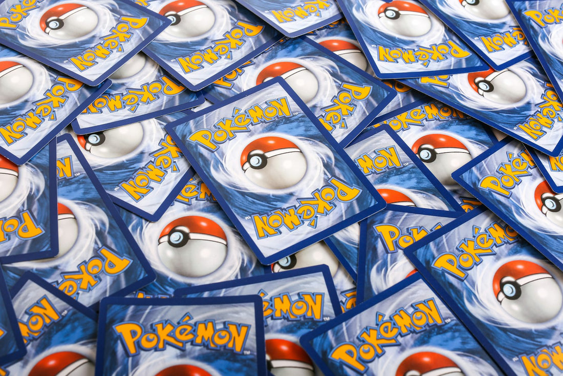 Photo: Giorgio Trovato on Unsplash — a pile of Pokémon trading cards ready to sell