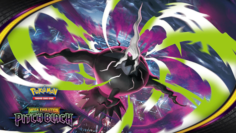 Mega Darkrai ex artwork for the Pokemon TCG Pitch Black expansion