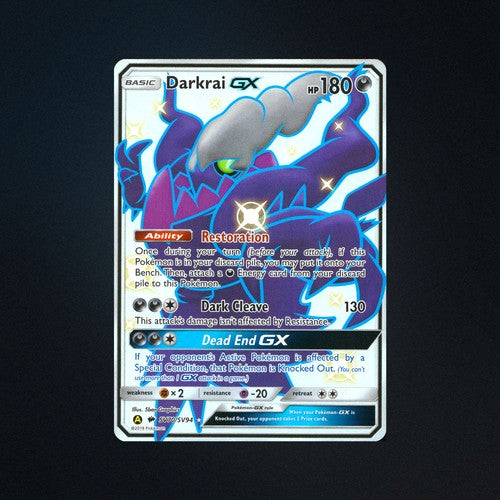 Pokemon Darkrai GX SV70/SV94 Hidden Fates Shiny Vault Shiny GX Card NM front