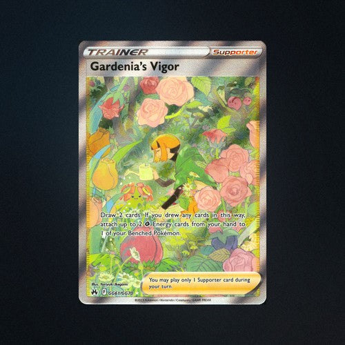 Pokemon Gardenia's Vigor GG61/GG70 Crown Zenith: Galarian Gallery Full Art Train front