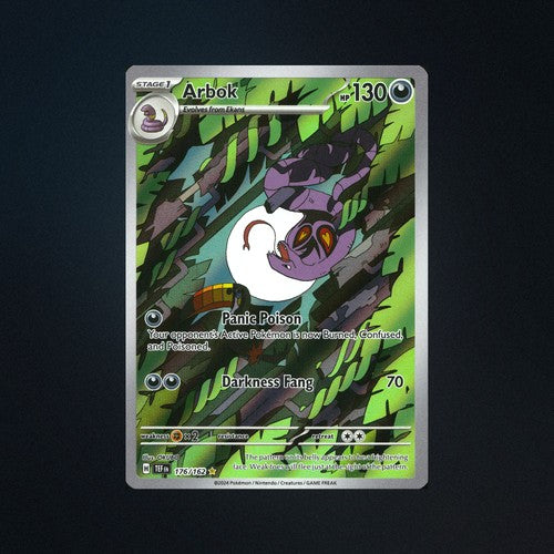 Pokemon Arbok 176/162 Temporal Forces Illustration Rare Card NM front