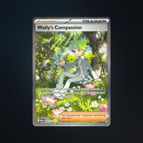 Pokemon Wally's Compassion 186/132 Mega Evolution Full Art Trainer Card NM front