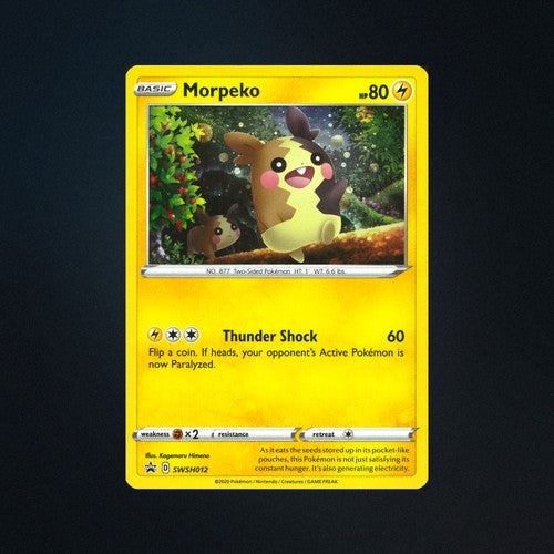 Morpeko SWSH012 Sword & Shield Black Star Promo Promo English Pokemon Card NM front