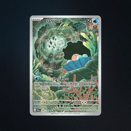 Pokemon Clamperl 195/182 Destined Rivals Illustration Rare Card NM front
