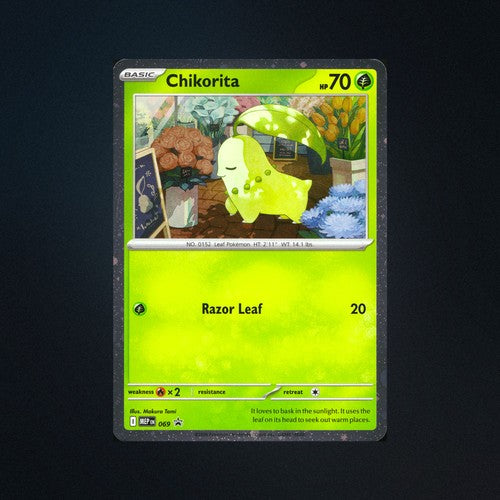 Chikorita 69 MEP Promo English Pokemon Card NM front