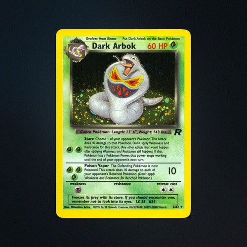 Pokemon Dark Arbok 2/82 Team Rocket Holo Card NM front