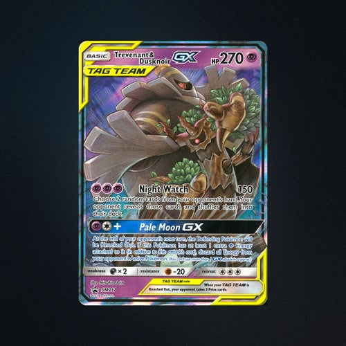 Pokemon Trevenant & Dusknoir GX SM217 Sun & Moon Promo Tag Team Promo Card NM front