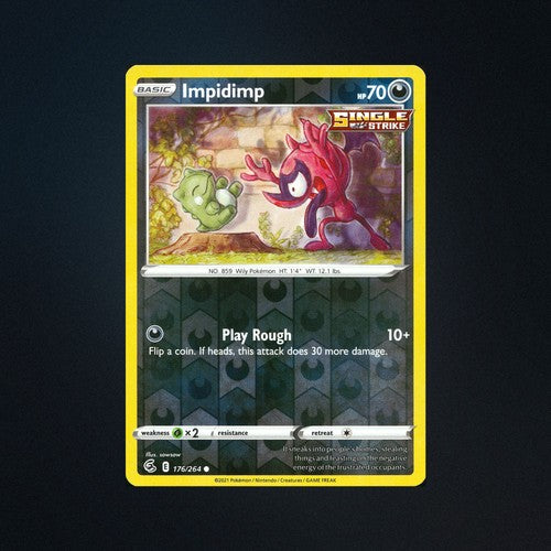 Impidimp 176/264 Fusion Strike Reverse Holo English Pokemon Card NM front