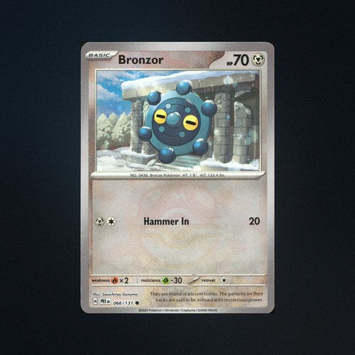 Pokemon Bronzor 066/131 Japanese Pokemon Master Ball Reverse Holo Card NM front