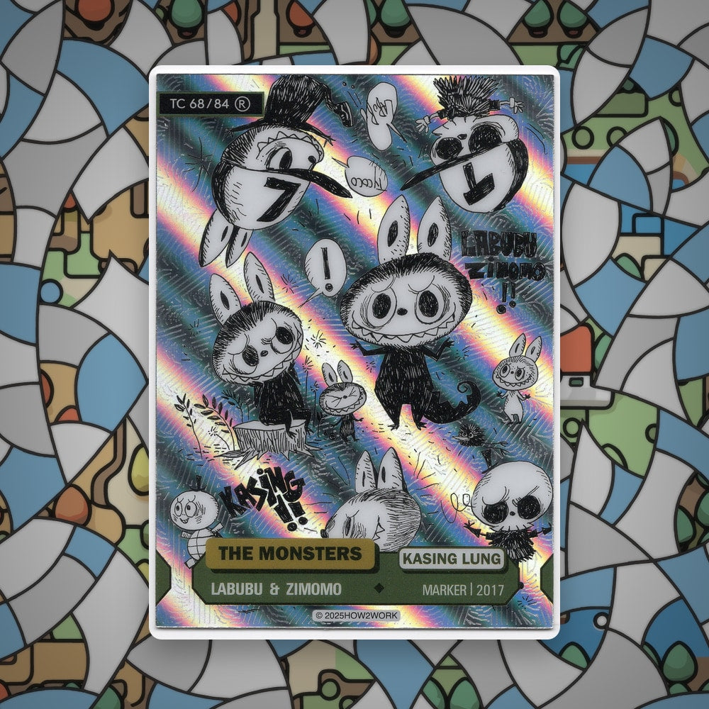 HOW2WORK The Monsters Labubu & Zimomo TC 68/84 R Kasing Lung Marker 2017 Collectible Trading Card - CIL-000489 image 3