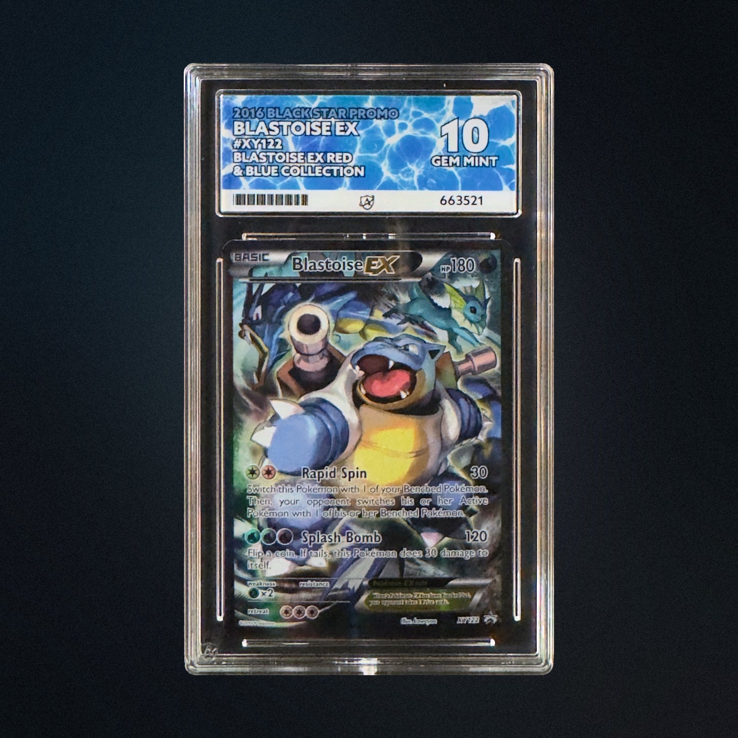 2016 Pokemon Promo Blastoise EX XY122 ACE 10 front