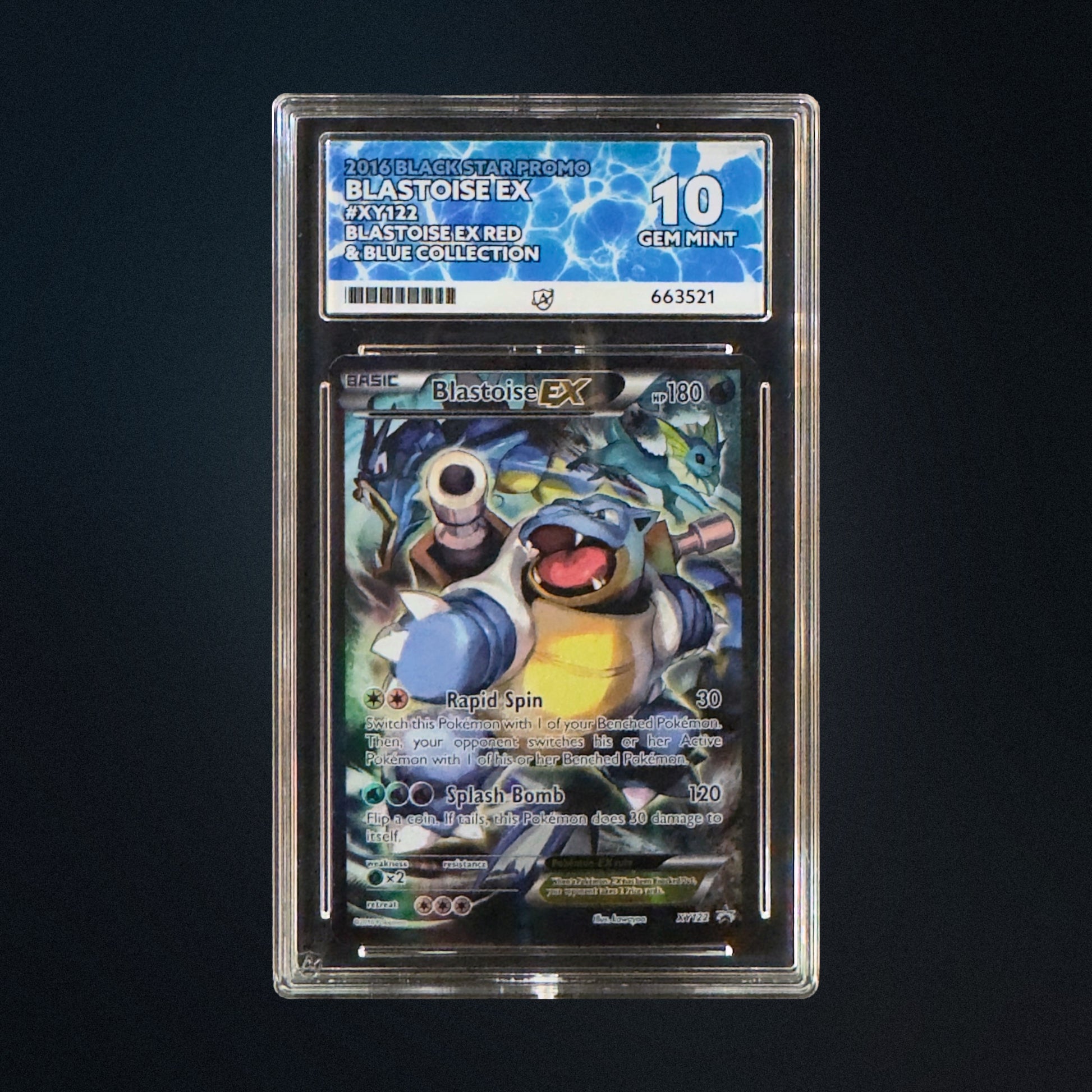 2016 Pokemon Promo Blastoise EX XY122 ACE 10 front