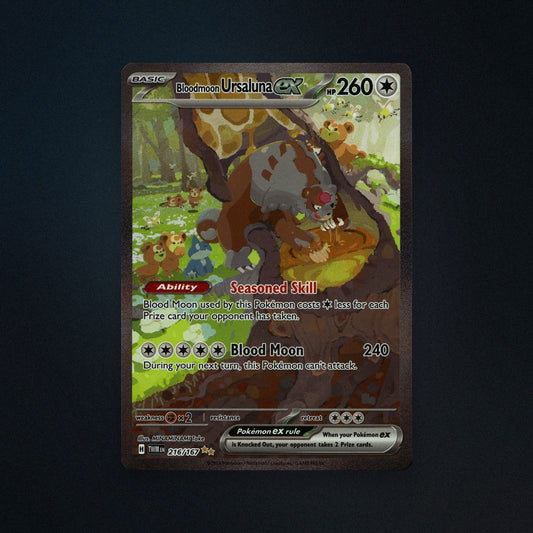 Pokemon TCG Bloodmoon Ursaluna ex 216/167 Twilight Masquerade Near Mint front