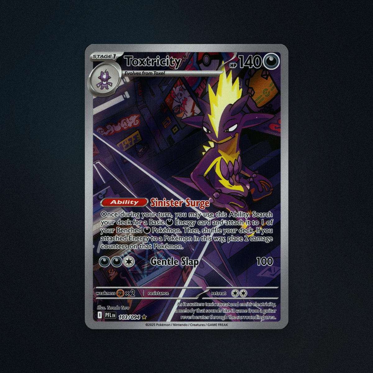 Pokemon TCG Toxtricity 103/94 Phantasmal Flames (PFL) Near Mint front