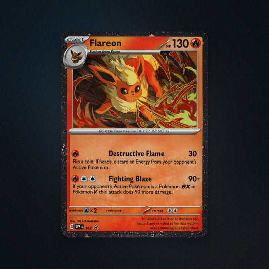 Pokemon TCG Flareon SVP167 Scarlet & Violet Black Star Promo Near Mint front