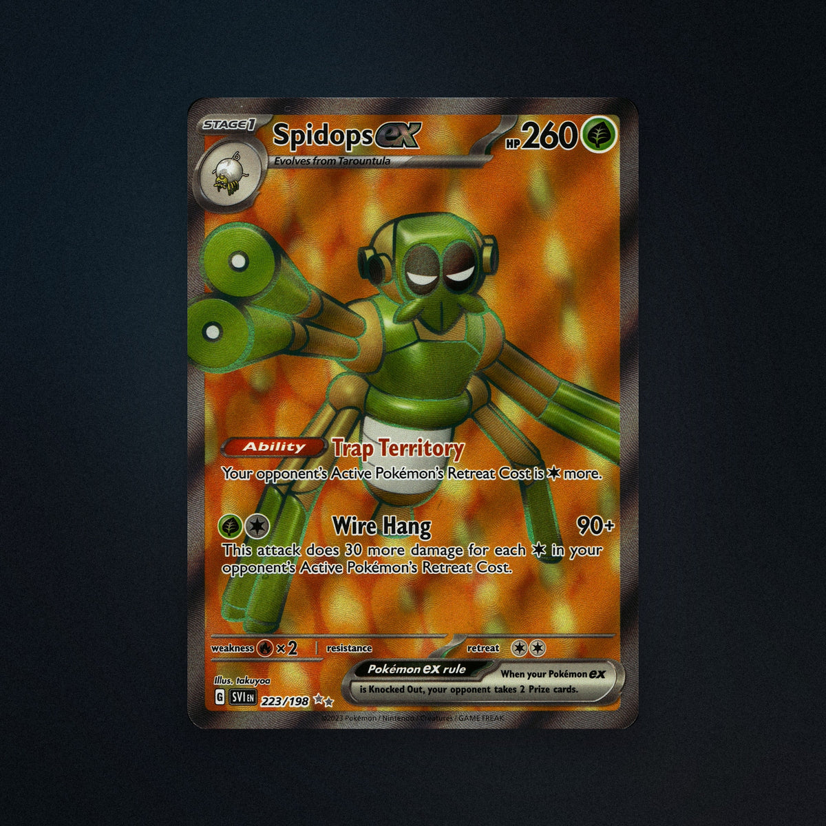 Pokemon TCG Spidops ex 223/198 Scarlet & Violet (SVI) Near Mint front