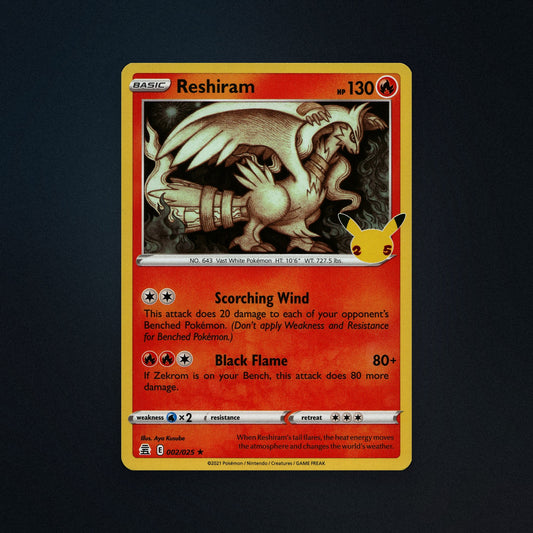 Pokemon TCG Reshiram 2/25 Celebrations Near Mint front