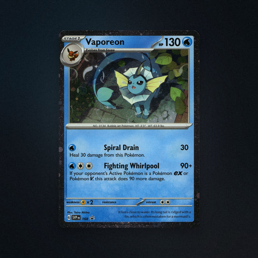 Pokemon TCG Vaporeon SVP168 Scarlet & Violet Black Star Promo Near Mint front