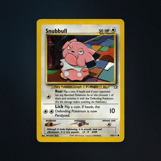 Pokemon TCG Snubbull 74/111 Neo Genesis Near Mint front
