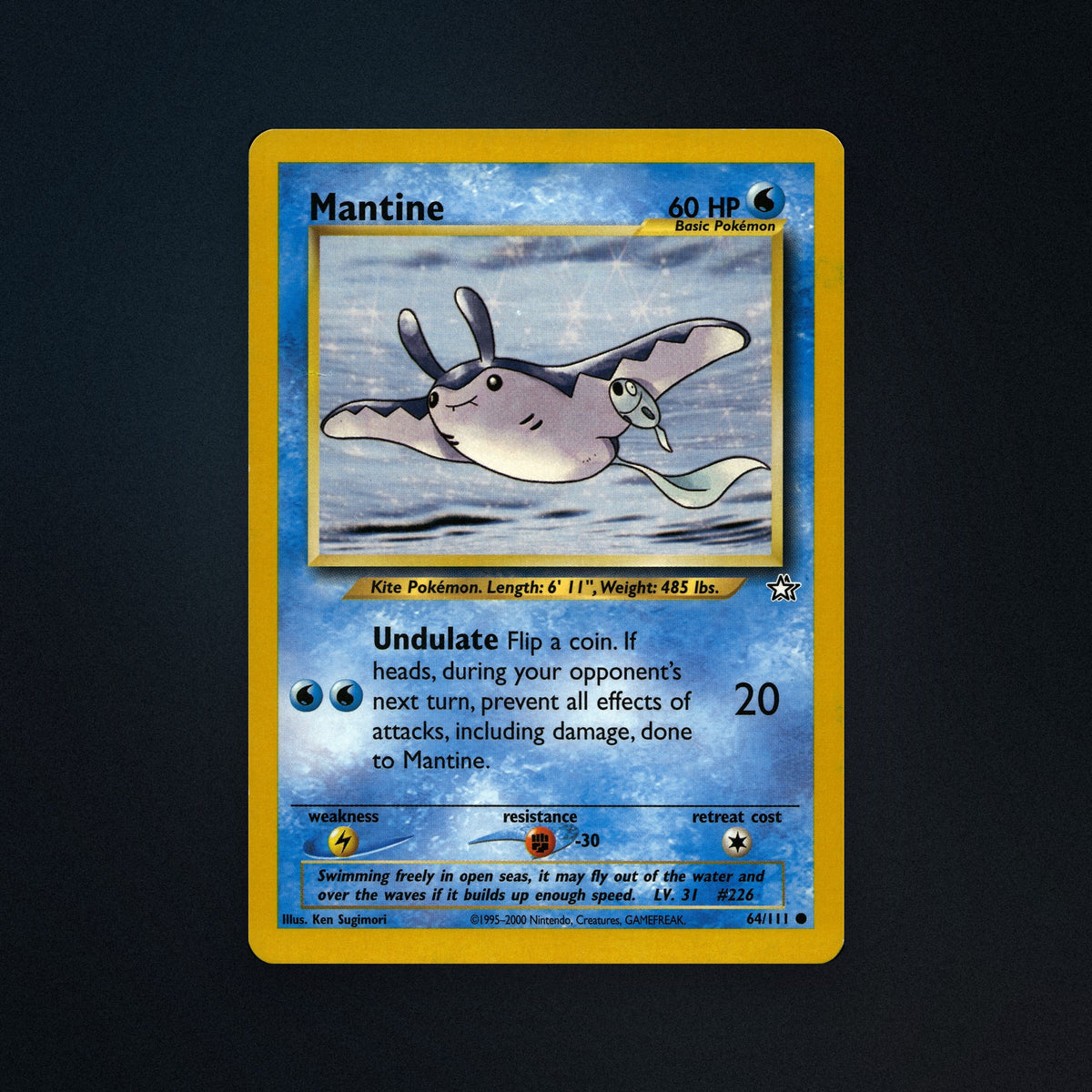 Pokemon TCG Mantine 64/111 Neo Genesis Near Mint front