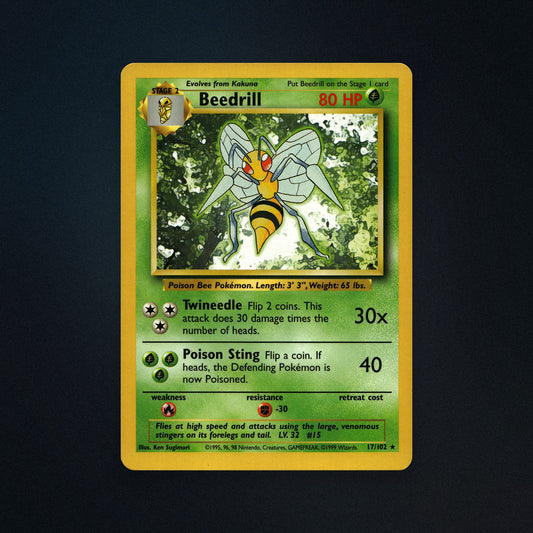 Pokemon TCG Beedrill 17/102 Base Near Mint front