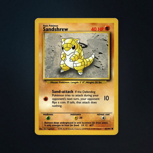 Pokemon TCG Sandshrew 62/102 Base Near Mint front