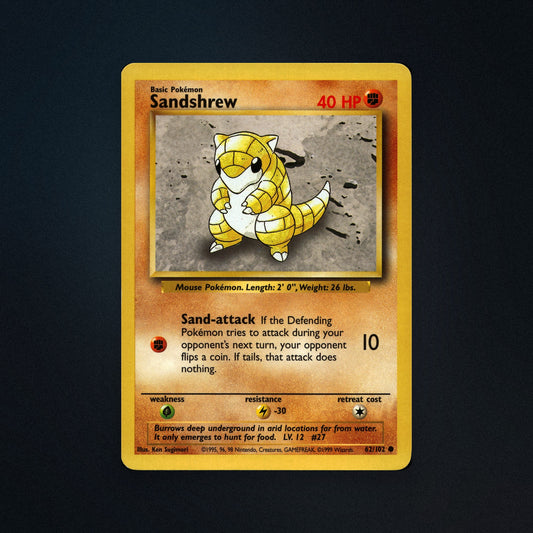 Pokemon TCG Sandshrew 62/102 Base Near Mint front
