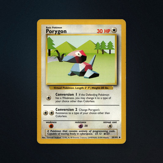 Pokemon TCG Poryoon 39/102 Near Mint front