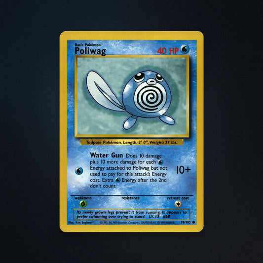 Pokemon TCG Poliwag 59/102 Base Near Mint front