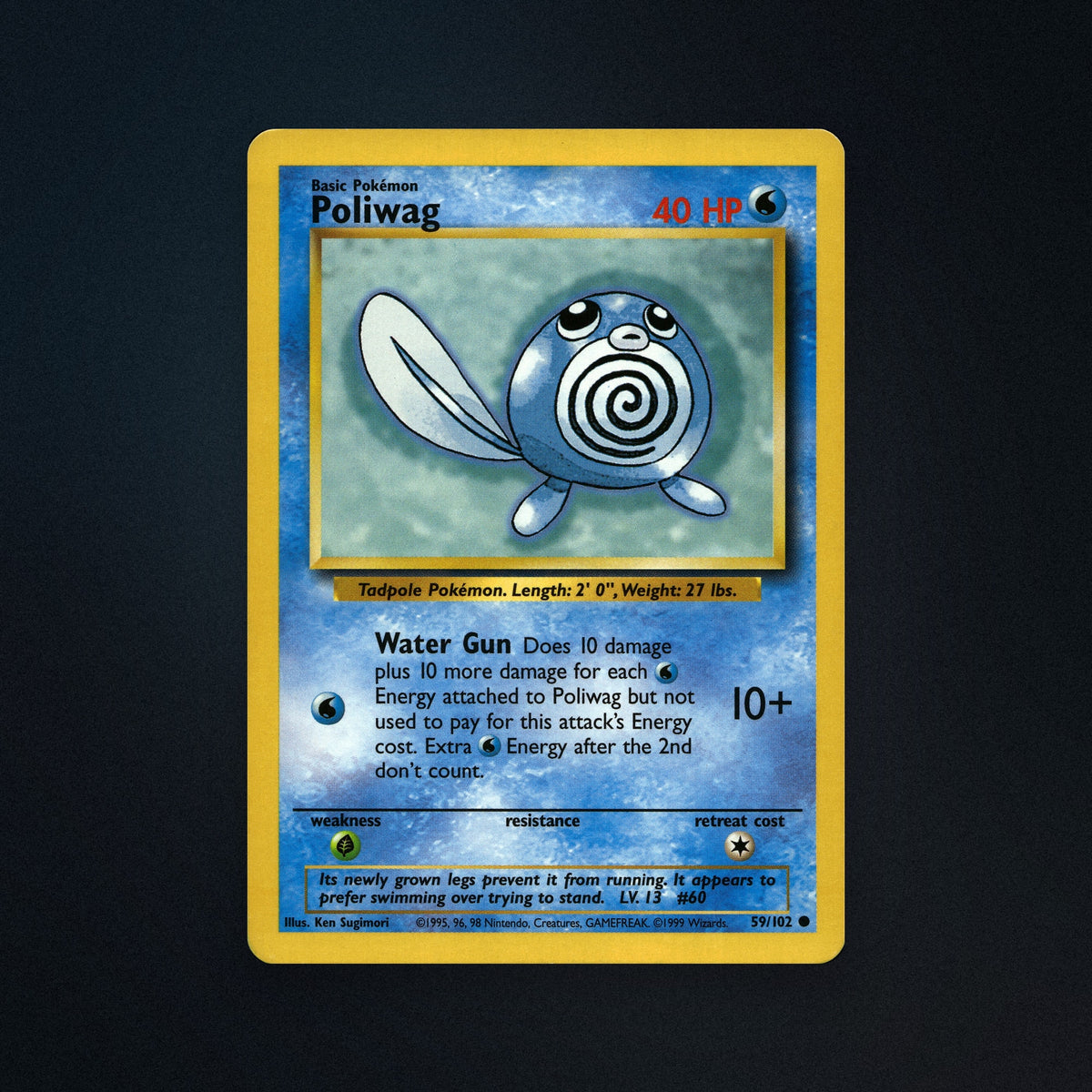 Pokemon TCG Poliwag 59/102 Base Near Mint front