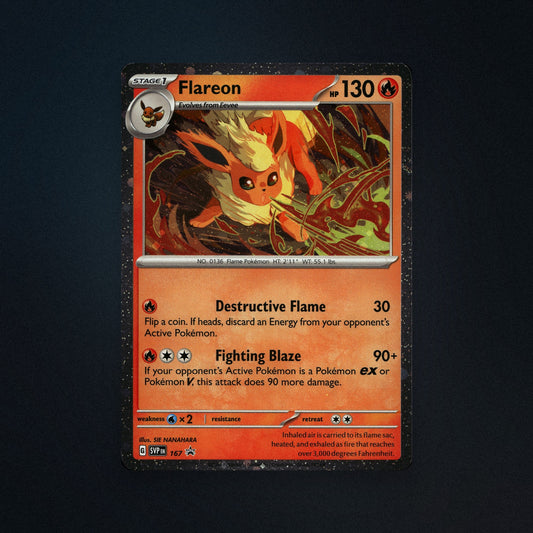Pokemon TCG Flareon SVP167 Scarlet & Violet Black Star Promo Near Mint front