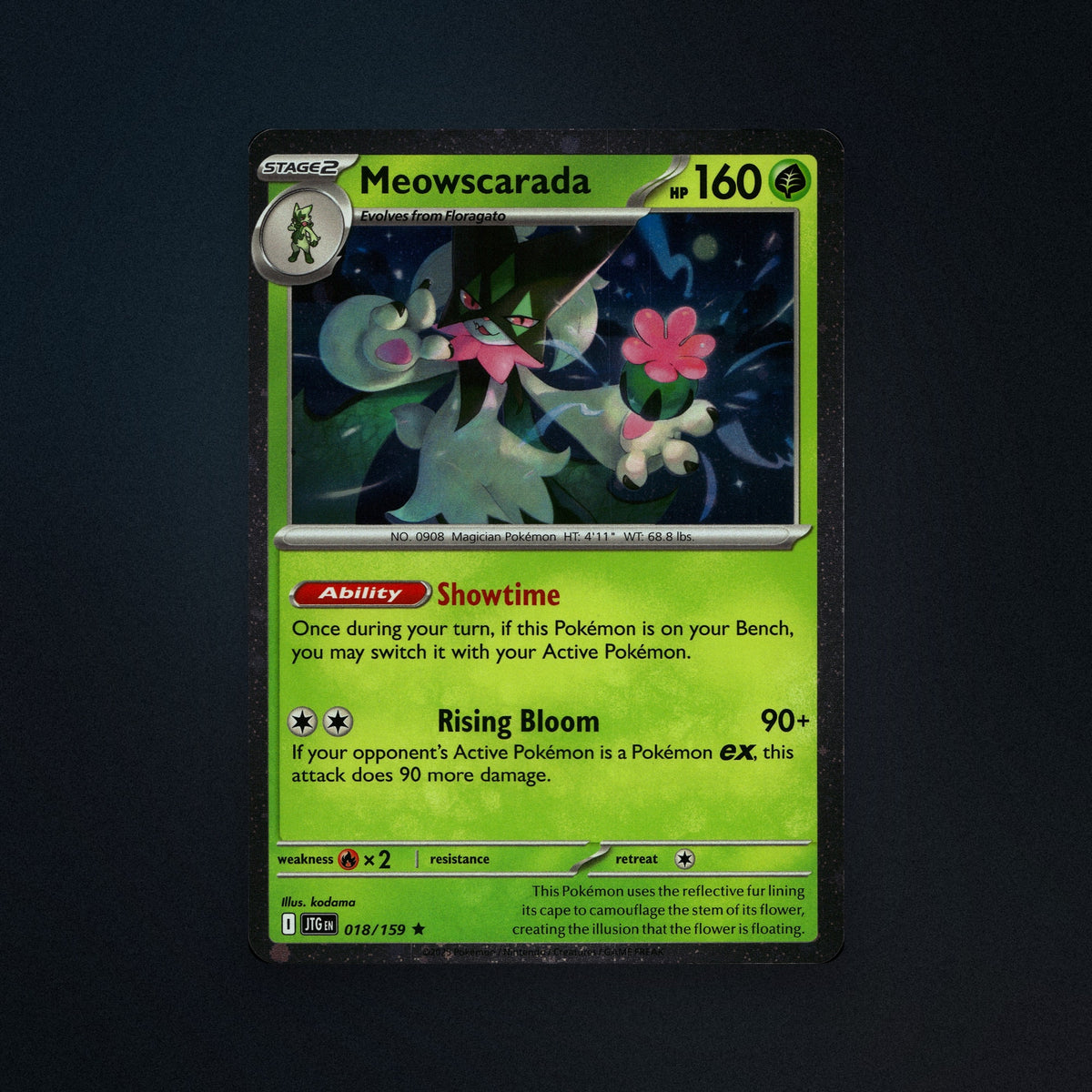 Pokemon TCG Meowscarada 18/159 Journey Together (JTG) Near Mint front