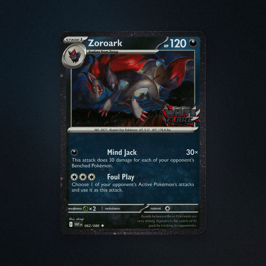 Pokemon TCG Zoroark 62/86 White Flare (WHT) Near Mint front