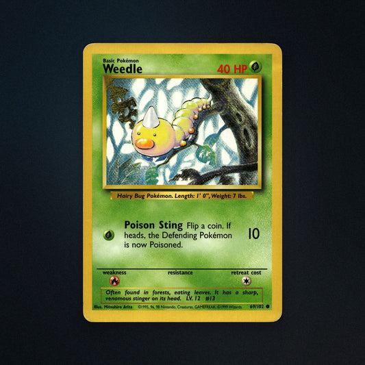 Pokemon TCG Weedle 69/102 Base Near Mint front