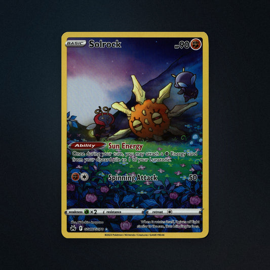Pokemon TCG Solrock GG15/GG70 Crown Zenith Galarian Gallery Near Mint front