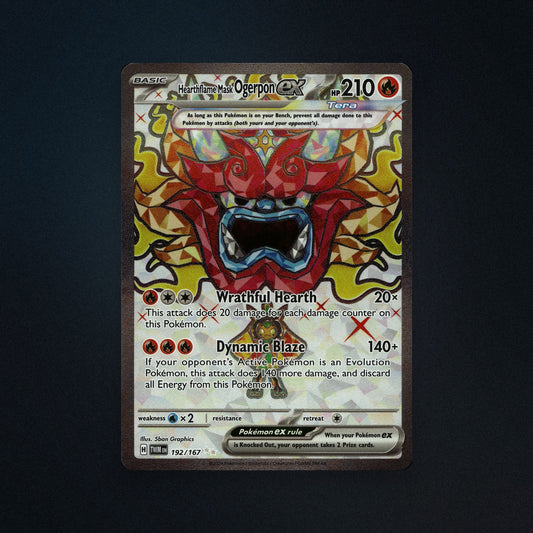 Pokemon TCG Hearthflame Mask Ogerpon ex 192/167 Twilight Masquerade (TWM) front