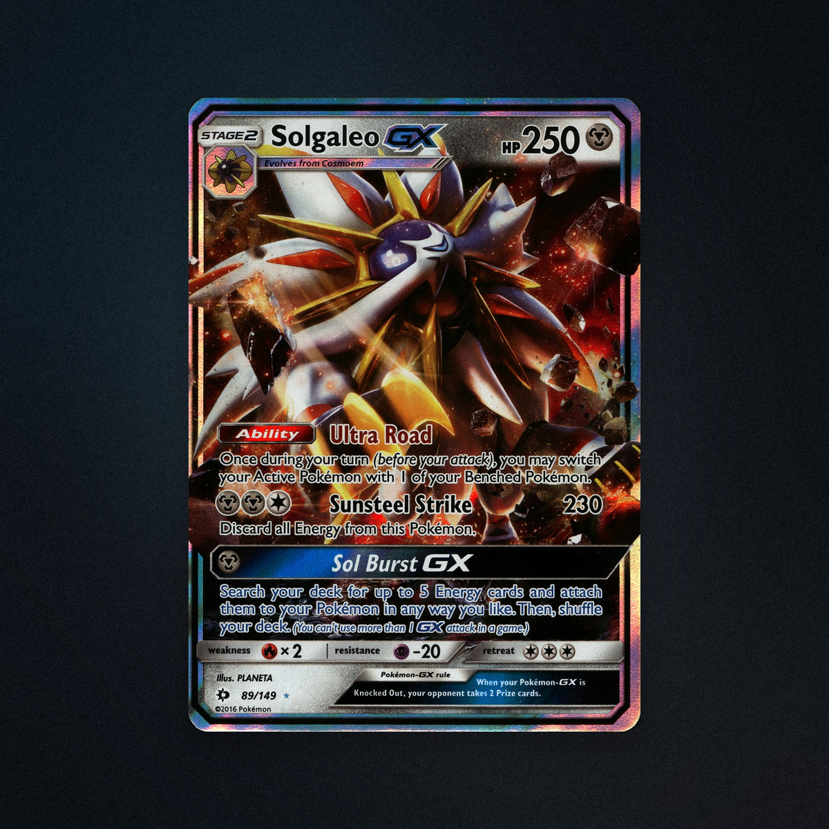 Pokemon TCG Solgaleo GX 89/149 Near Mint front