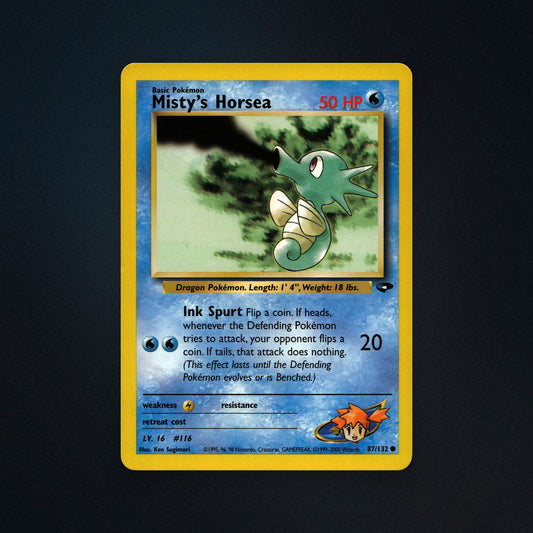 Pokemon TCG Misty's Horsea 87/132 Gym Challenge Near Mint front