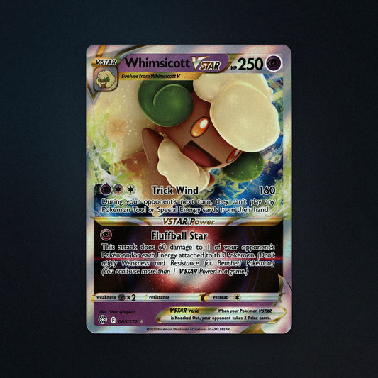 Pokemon TCG Whimsicott VSTAR 65/172 Brilliant Stars Near Mint front