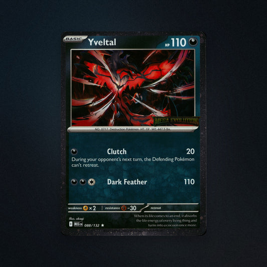 Pokemon TCG Yveltal 88/132 Mega Evolution Near Mint front