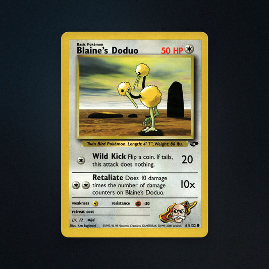 Pokemon TCG Blaine's Doduo 61/132 Gym Challenge Near Mint front