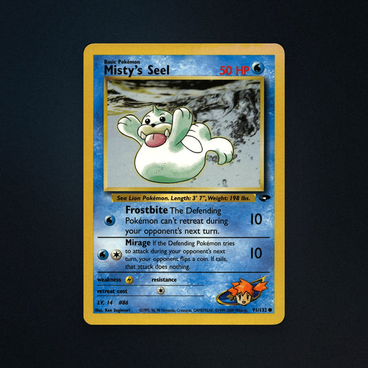 Pokemon TCG Misty's Seel 91/132 Gym Challenge Near Mint front