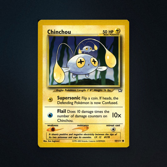 Pokemon TCG Chinchou 55/111 Neo Genesis Near Mint front