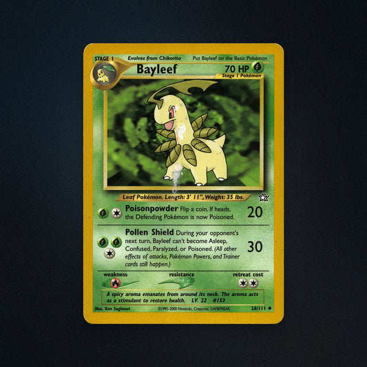 Pokemon TCG Bayleef 28/111 Neo Genesis Near Mint front
