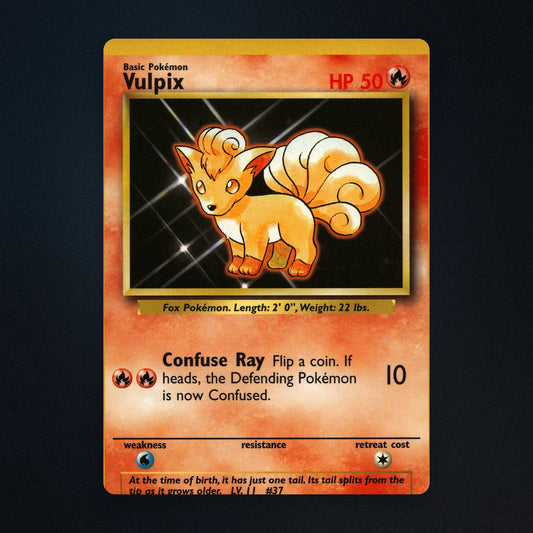 Vulpix Pokemon TCG 68/102 Base Lightly Played front