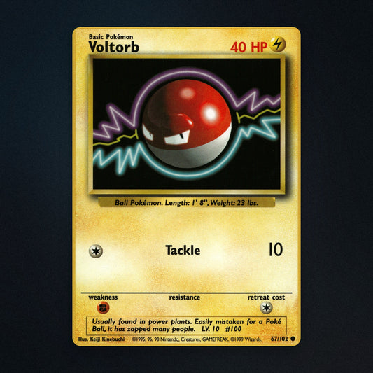 Voltorb Pokemon TCG 67/102 Base Lightly Played front