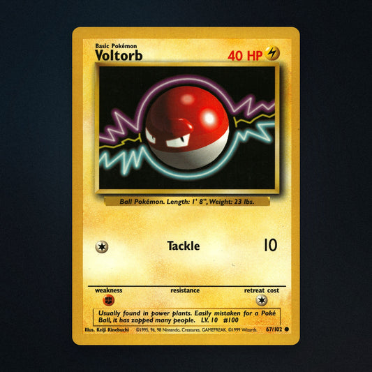 Voltorb Pokemon TCG 67/102 Base Lightly Played front